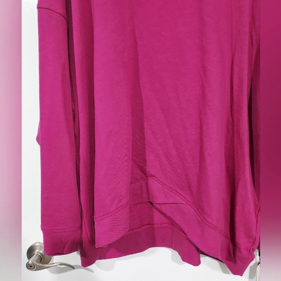 NWT Calvin Klein Performance Pink Terry Cozy Sweatshirt in Size 2X - Picture 5 of 11
